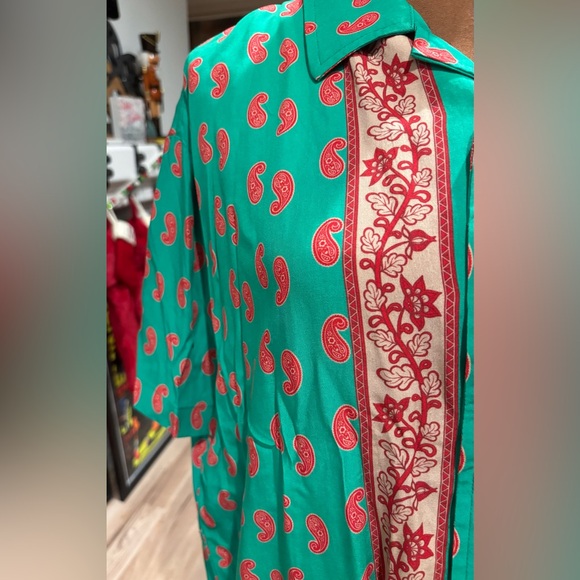 NWT MAISON ARTICLE BLOCK PAISLEY RAYON SHORT SLEEVE 2XL. Gorgeous shirt! - Picture 10 of 12